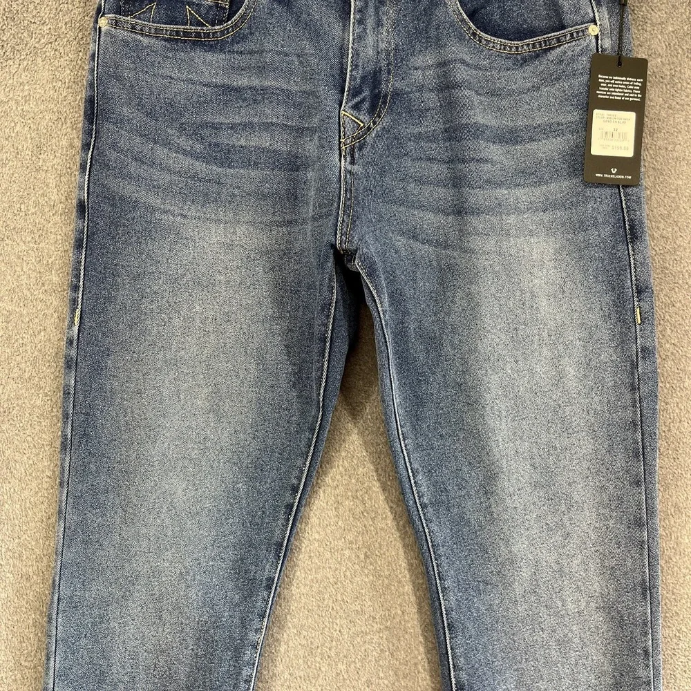 True Religion‎ Geno Relaxed Slim Fit Straight Leg Denim Jeans 32 X 32 Men's Blue